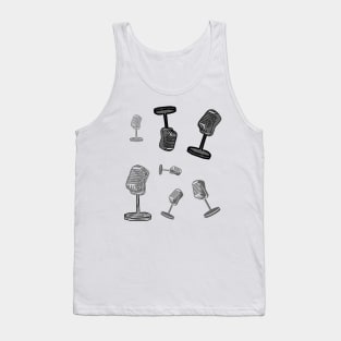 Hand drawn microphones pack Tank Top